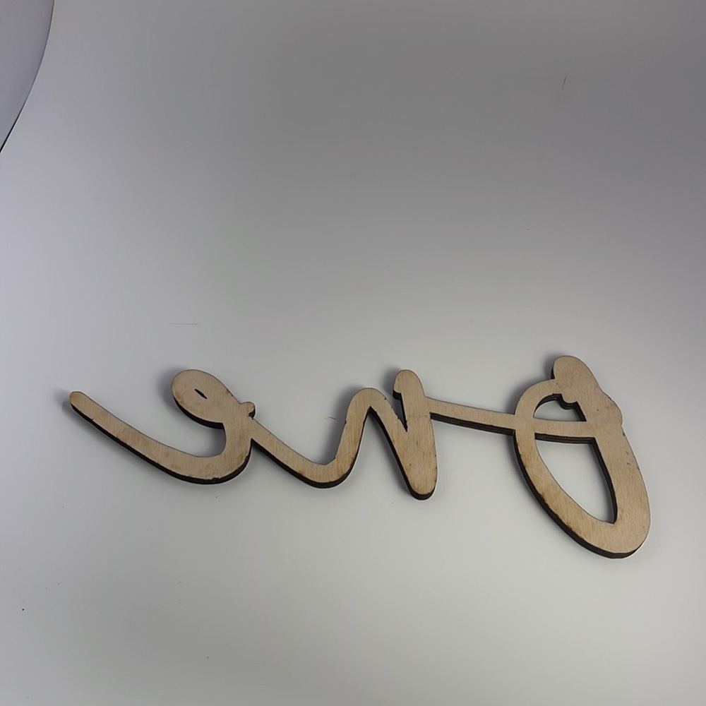 Laser Wood Sign “One” - Picture 2 of 9
